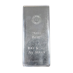 RCM 100 oz Silver Bar