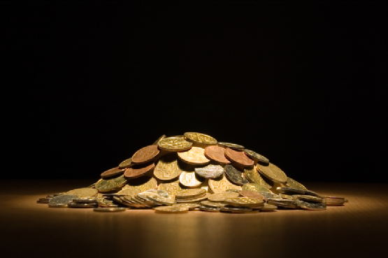 Pile of coins